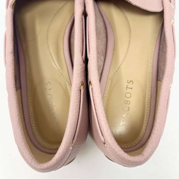Talbots Jessie Soft Pink Driving Loafers Women’s 8 Pebbled Leather Moccasins - Picture 7 of 11
